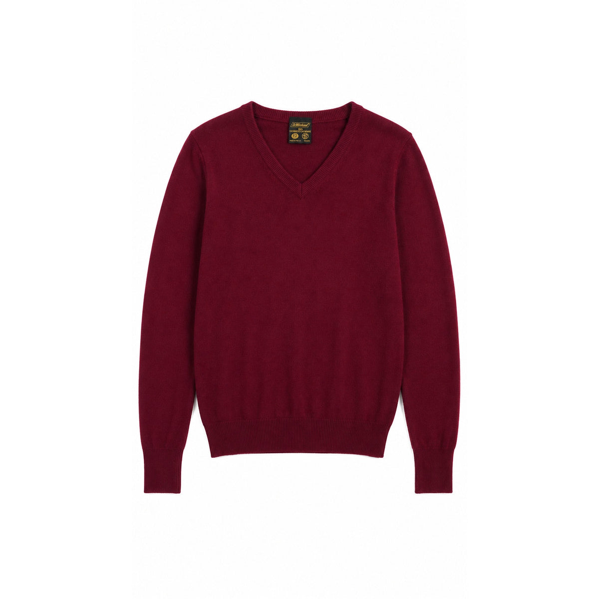 Vintage St Michael Marks & Spencer 100% Cashmere V-Neck Sweater, Burgundy Size S