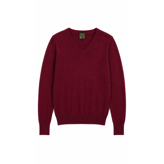 Vintage St Michael Marks & Spencer 100% Cashmere V-Neck Sweater, Burgundy Size S