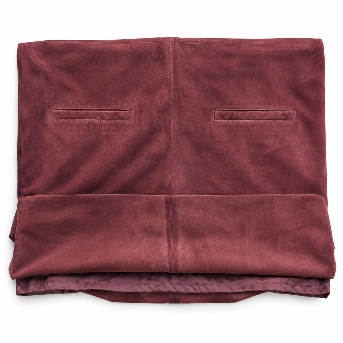 NWT Stefanel Lamb Leather Suede Dress US 6 Burgundy