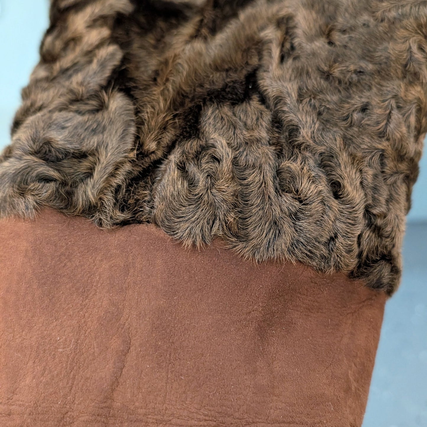 Auburn Brown Lamb Shearling Reversible Jacket Genuine Fur & Leather