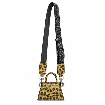 Nina Zarqua Crystal Mini Bag Leopard Rhinestone Crossbody Purse Statement Bag