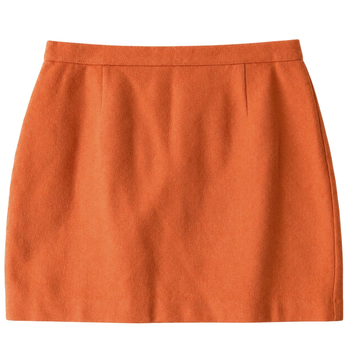 Sisley Orange Wool Blend Mini Skirt Lined Made in Italy Size 42 IT US 6