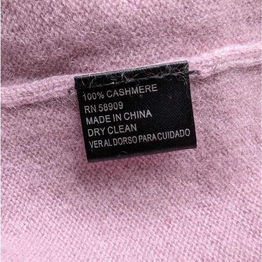 Antonio Melani 100% Cashmere V-Neck Tunic Sweater, Mauve Pink, Size S