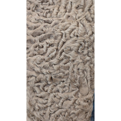 Rare Vintage Persian Lamb Fur Coat Beige Mid-Length Petite Fit