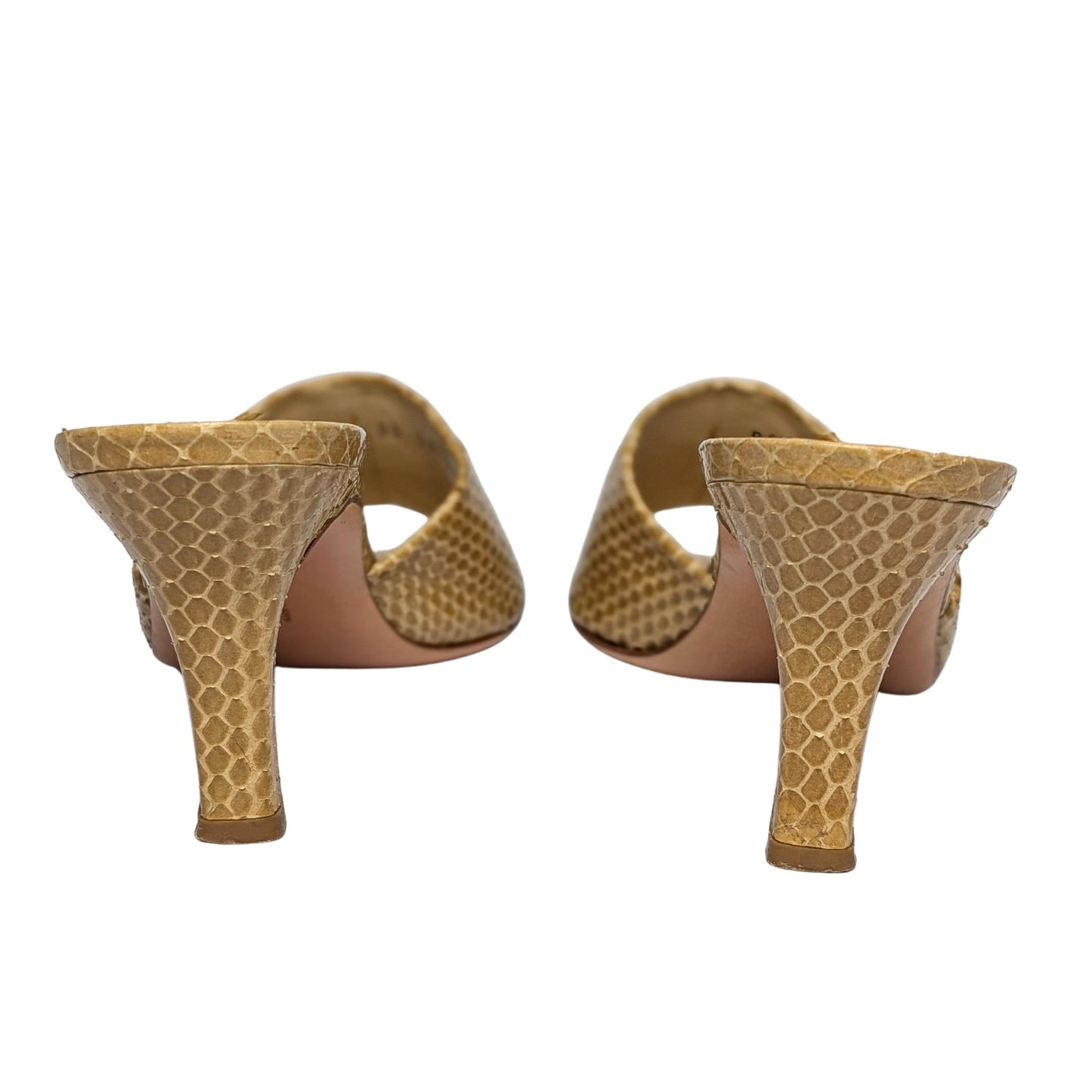 Salvatore Ferragamo Genuine Python Snakeskin Mules – (Narrow)
