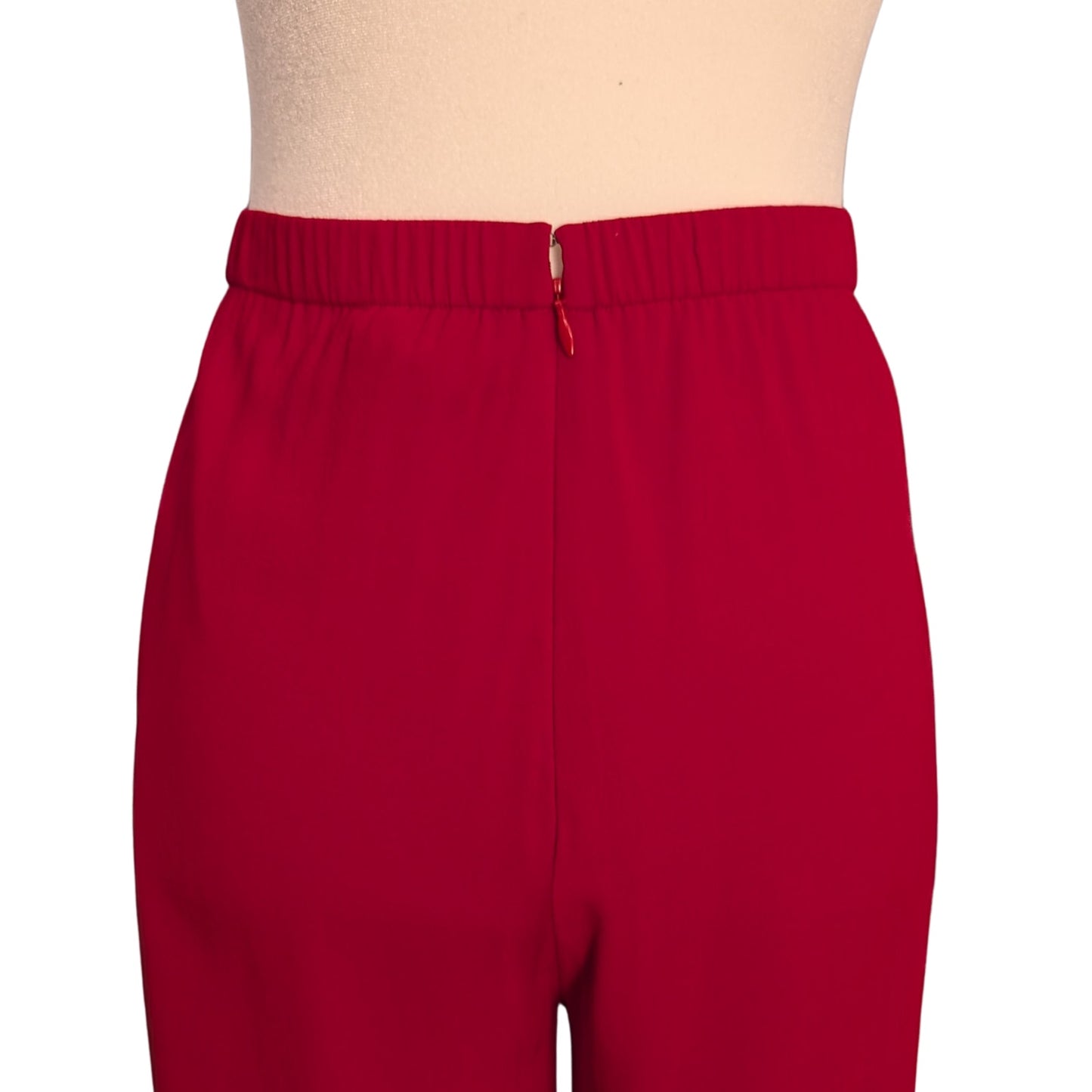 St. John Evening Silk Palazzo Pants in True Red