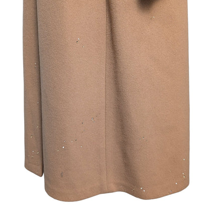 Tempo Europe by London Fog Camel Wool Coat with Austrian Crystal Embellishment