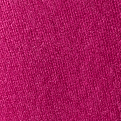 Andre Oliver 100% 2-Ply Pure Cashmere V-Neck Sweater, Fuchsia Pink, Size L