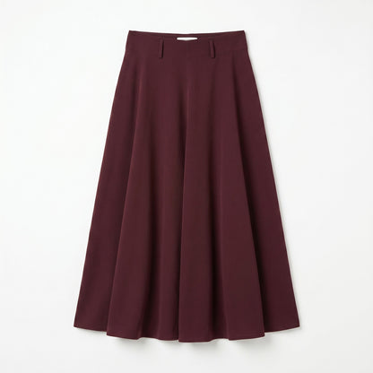 100% Pure Wool Linda Allard Ellen Tracy Maxi Skirt Burgundy Size 6