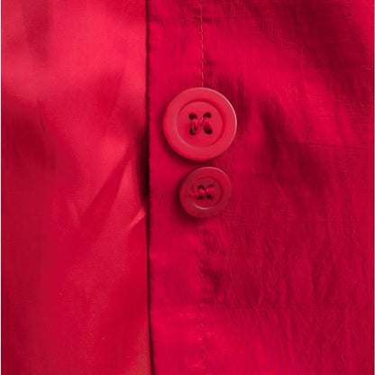 Vintage Jones New York Red Trench Coat Belted Zip Out Wool Liner Made in USA