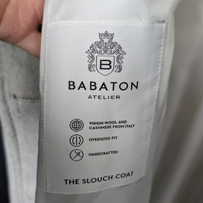 Babaton Aritzia Slouch Coat Wool Cashmere Light Heather Grey Size 3