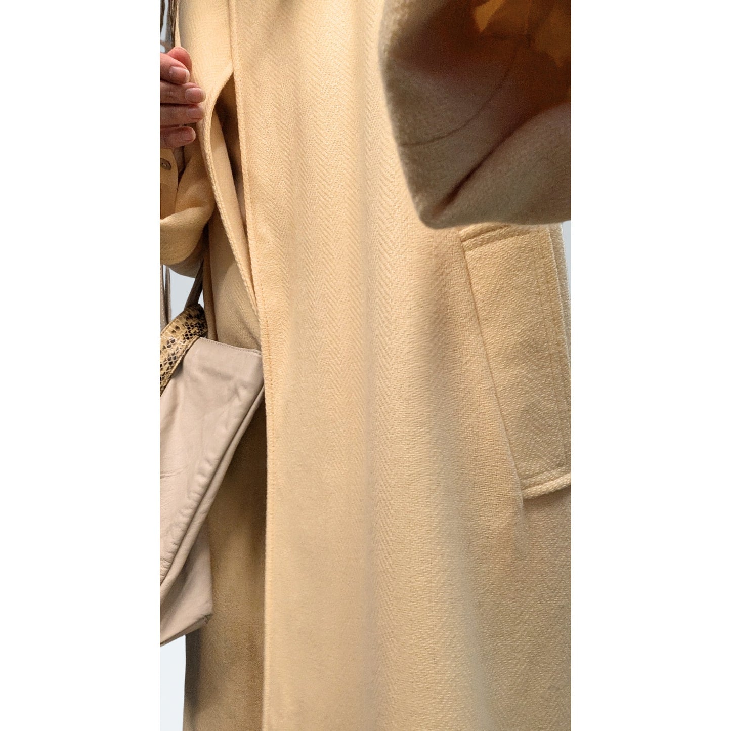 Vintage Butter Yellow One Button Wool Coat