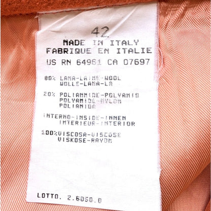 Sisley Orange Wool Blend Mini Skirt Lined Made in Italy Size 42 IT US 6