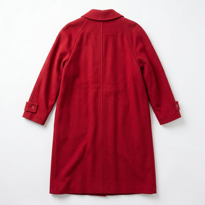 100% Wool Red Double-Breasted Coat Karen | Relaxed Fit | M/L