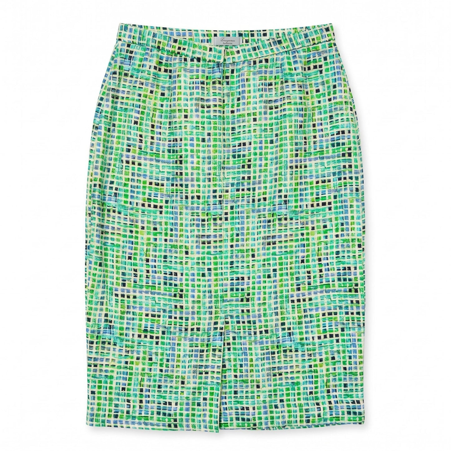 100% Silk Adriana Papell Mosaic Tile Print Pencil Skirt 6P