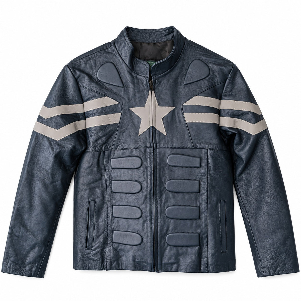 Vintage Captain America Genuine Leather Jacket Youth Size 16 Made in USA Marvel