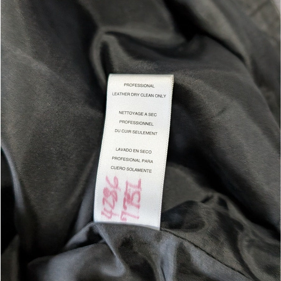 100% Genuine Leather Michael Kors Black One-Shoulder Black Mini Dress