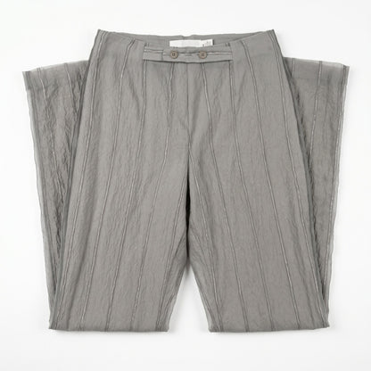 Emporio Armani Wide-Leg Trousers | Gray Taupe Textured  US 4