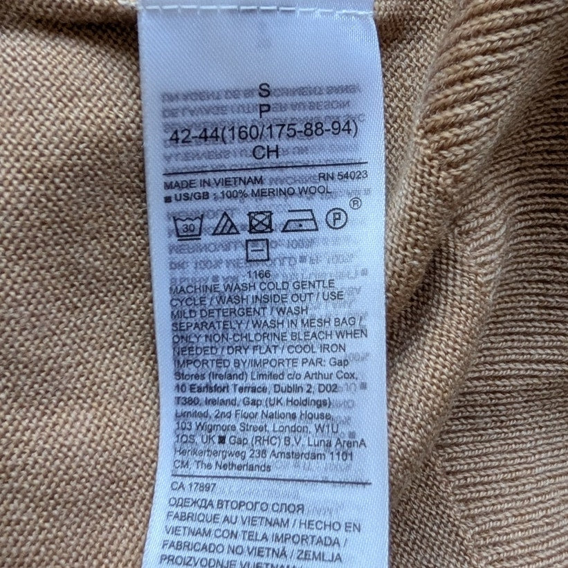 Banana Republic 100% Merino Wool Turtleneck Sweater, Camel, Size S
