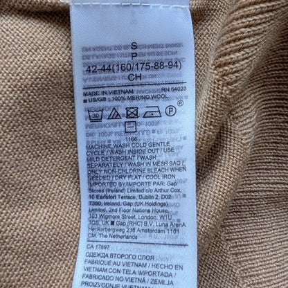 Banana Republic 100% Merino Wool Turtleneck Sweater, Camel, Size S