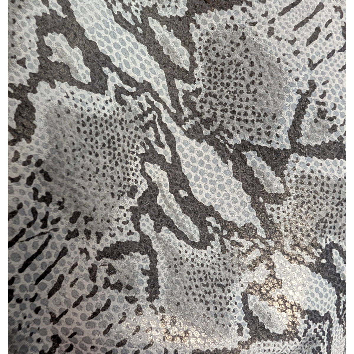 Snakeskin Print Genuine Leather Pants Gray Black Python Straight Leg Size 12