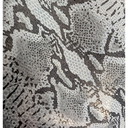 Snakeskin Print Genuine Leather Pants Gray Black Python Straight Leg Size 12