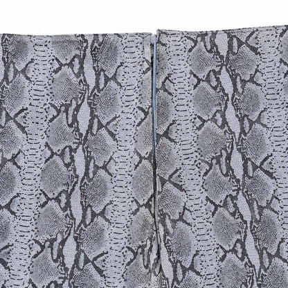 Snakeskin Print Genuine Leather Pants Gray Black Python Straight Leg Size 12