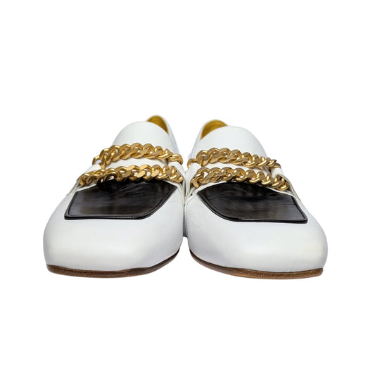 Madison Maison Gioia Leather Chain Loafers Black & White