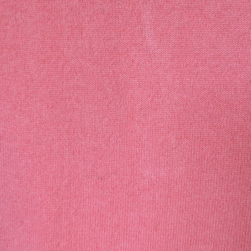 J.Crew Men's 100% Cashmere Short Sleeve Polo Sweater, Salmon Coral, Size L
