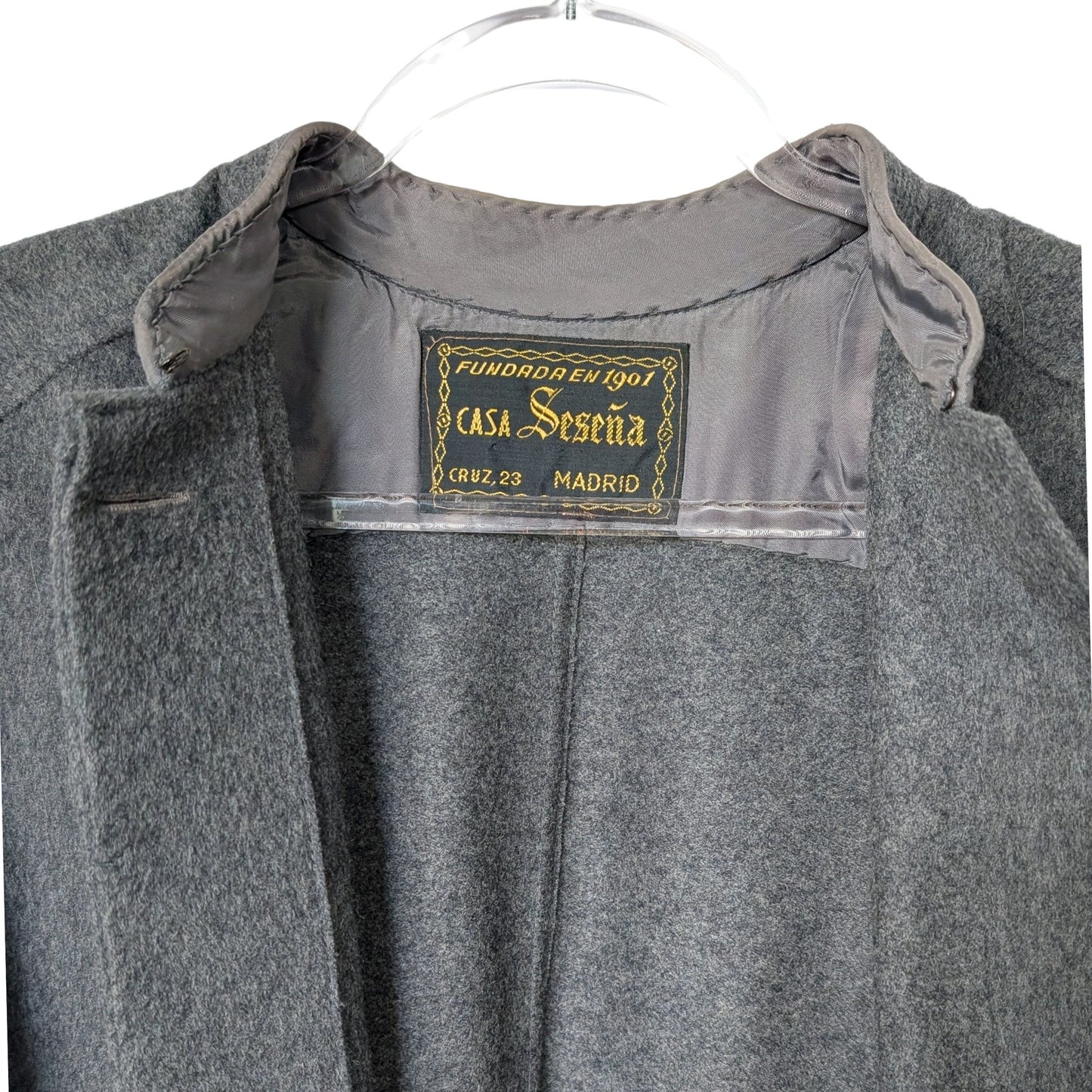 Casa Seseña Merino Wool Cape Grey Spanish Heritage Cape One Size