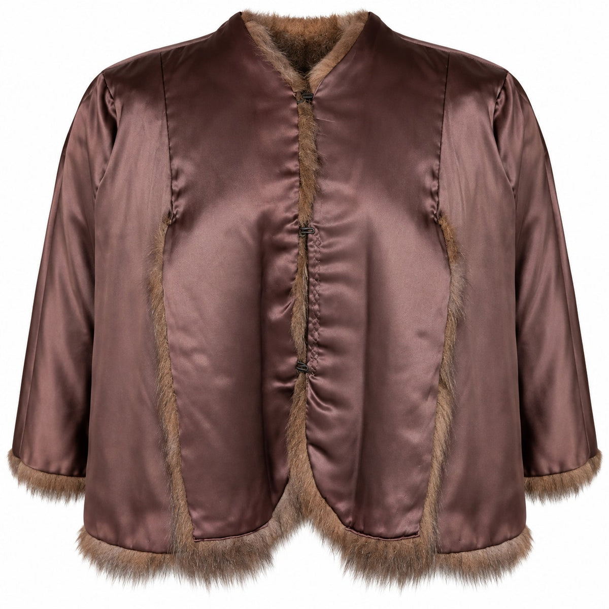 Vintage Root Fur Co Milwaukee Genuine Beaver Fur Cape Brown