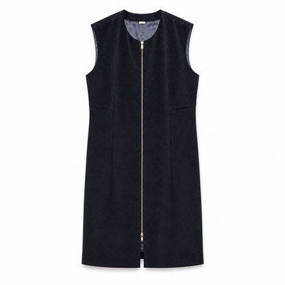 Wool Cashmere Midnight Blue Vest Dress | Two-Way | 34, 40, 42, 46