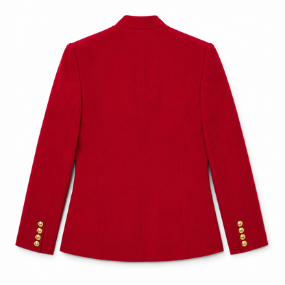 Wool Red Military Blazer Ralph Lauren | Gold Buttons | Vintage | 8P
