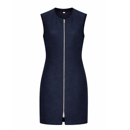Midnight Blue Wool Cashmere Vest Dress Two-Way