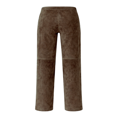 High-Waisted Suede Cargo Pants