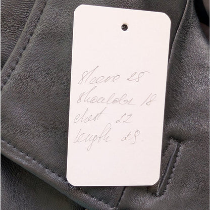 Worthington Black Genuine Lambskin Leather Peacoat Jacket Double Breasted XL NWT