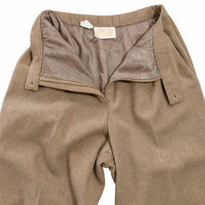 Vintage Pendleton Virgin Wool Pleated Wide Leg Trousers, Camel Tan, Size 10