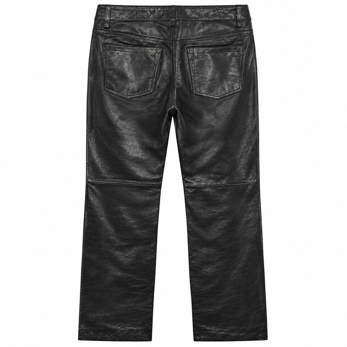 GAP Black Genuine Leather Bootcut Pants