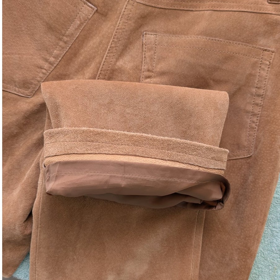 Isaac Mizrahi Tan Suede Pants