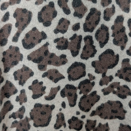 PLY Cashmere Leopard Print 100% Cashmere Crew Neck Sweater, Size M