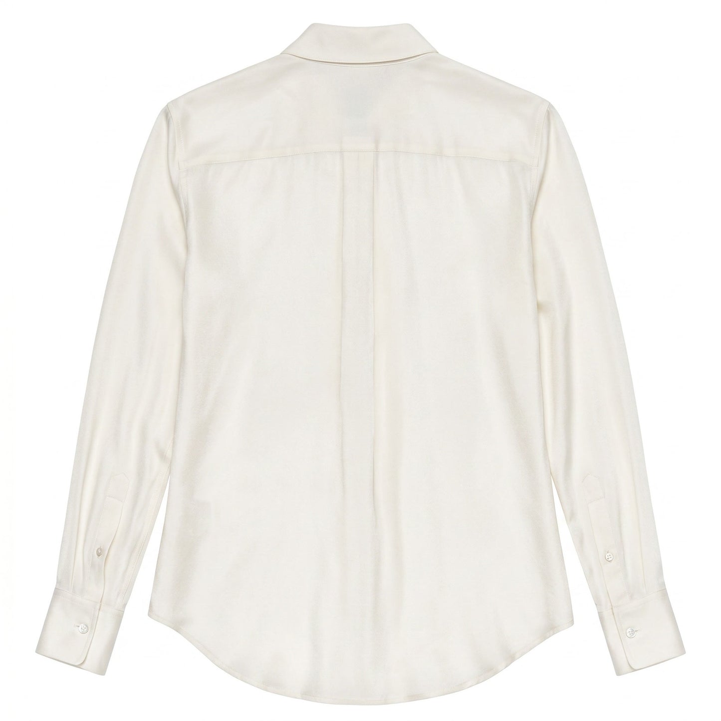 93% Silk Theory Ivory Button-Down Blouse | Size S