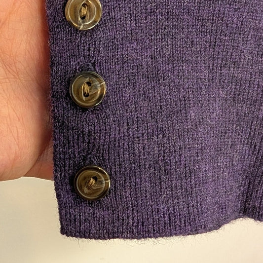 Banana Republic Extra Fine Merino Wool Crew Neck Sweater, Purple, Size M