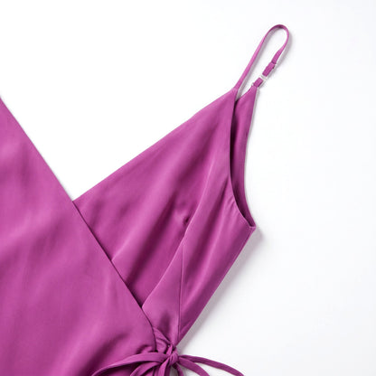 Amanda Uprichard Violet Orchid 100% Silk Wrap Mini Dress | Side Tie Wrap Dress