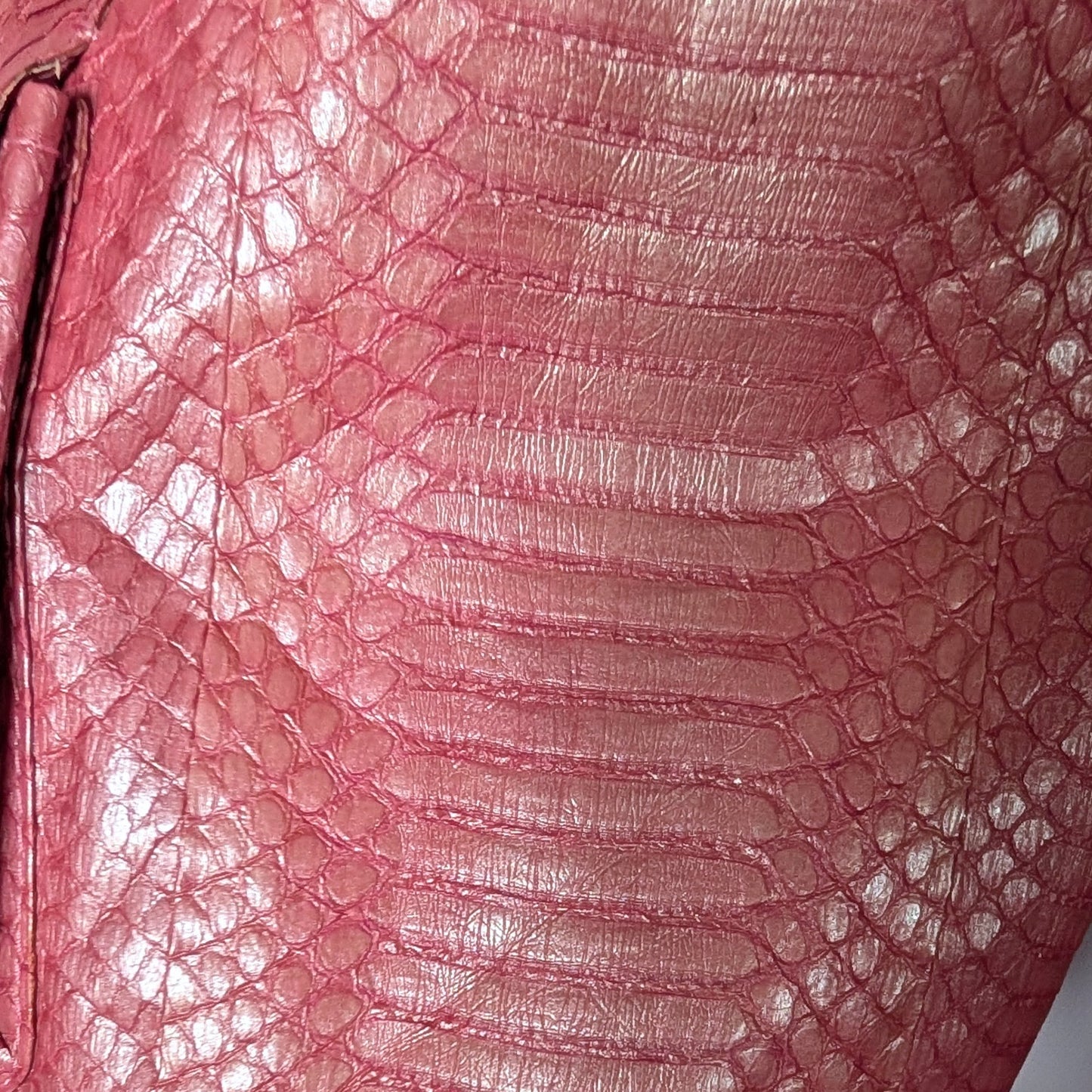 Biern Pearlescent Pink 100% Genuine Python Moto Style Jacket
