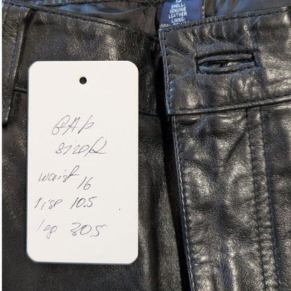 GAP Black Genuine Leather Bootcut Pants