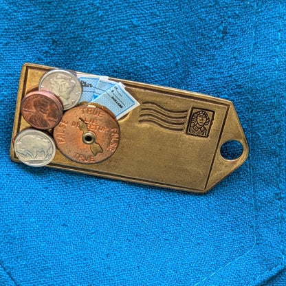 Vintage Naturelle George Georgiou Teal 100% Silk Jacket Brooch Made Cyprus L