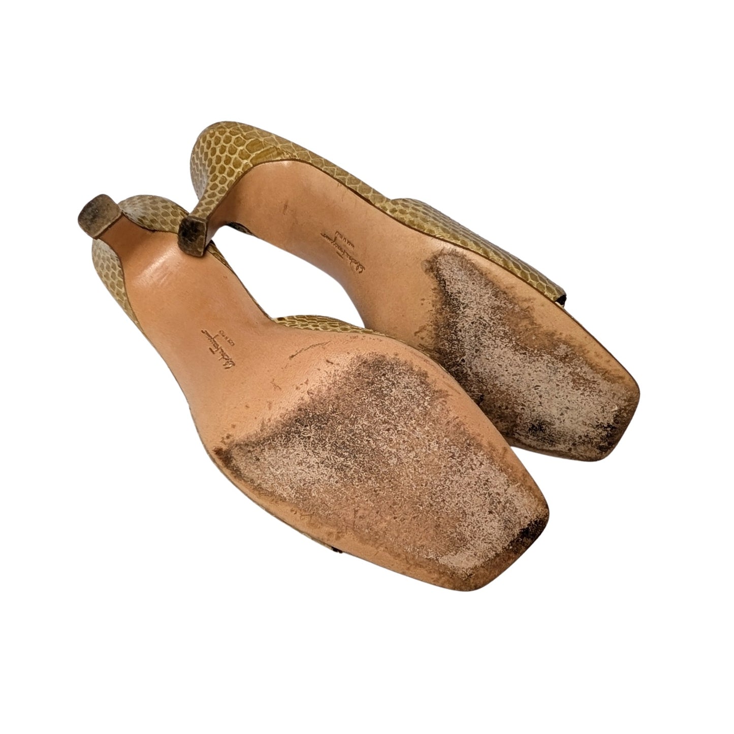 Salvatore Ferragamo Genuine Python Snakeskin Mules – (Narrow)