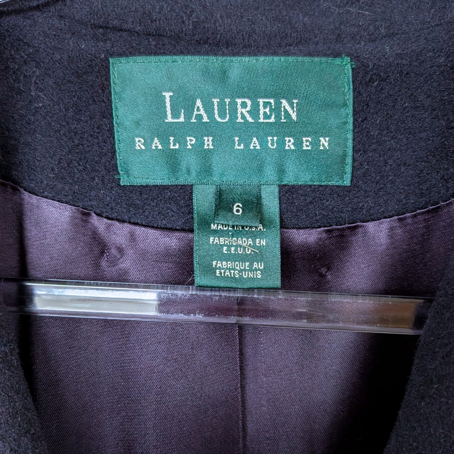 Lauren Ralph Lauren 100% Camel Hair Double-Breasted Coat