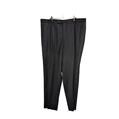Armani Collezioni Black Wool Smoking Suit - Size 48L