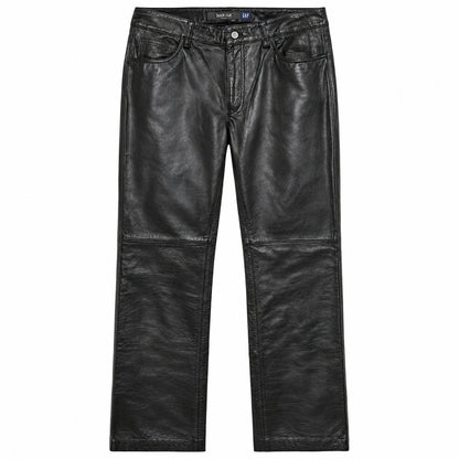 GAP Black Genuine Leather Bootcut Pants